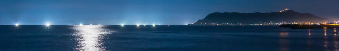 湯の川温泉の漁火