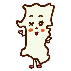 秋田のイラスト地図