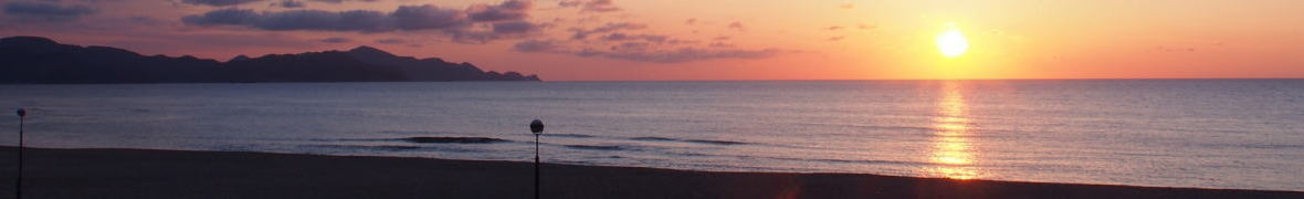 夕日ヶ浦の夕焼け