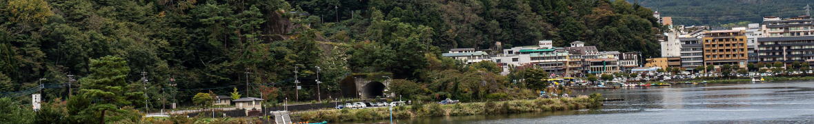 河口湖の旅館街