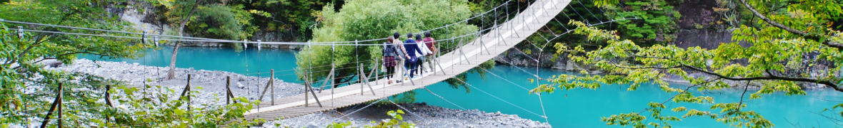 寸又峡の夢の吊り橋